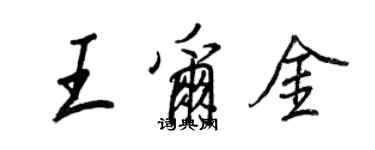 王正良王尔金行书个性签名怎么写