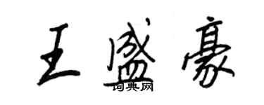 王正良王盛豪行书个性签名怎么写