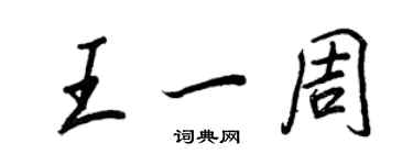 王正良王一周行书个性签名怎么写