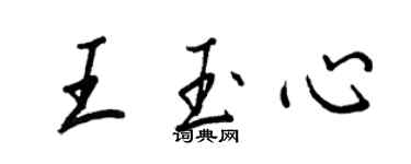 王正良王玉心行书个性签名怎么写