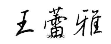 王正良王蕾雅行书个性签名怎么写