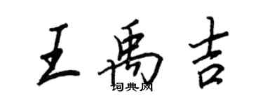 王正良王禹吉行书个性签名怎么写