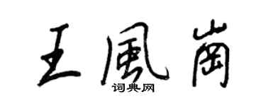 王正良王风岗行书个性签名怎么写