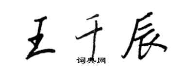王正良王千辰行书个性签名怎么写