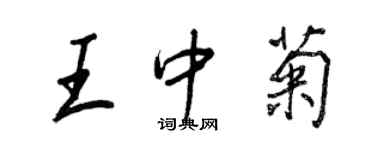 王正良王中菊行书个性签名怎么写