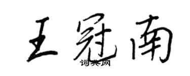 王正良王冠南行书个性签名怎么写