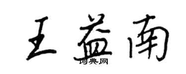 王正良王益南行书个性签名怎么写