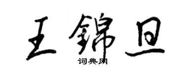 王正良王锦旦行书个性签名怎么写