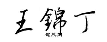 王正良王锦丁行书个性签名怎么写