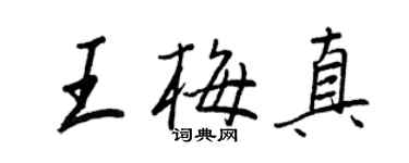 王正良王梅真行书个性签名怎么写