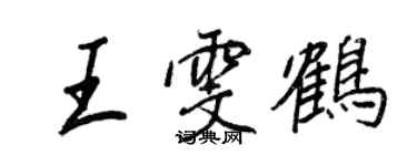 王正良王雯鹤行书个性签名怎么写