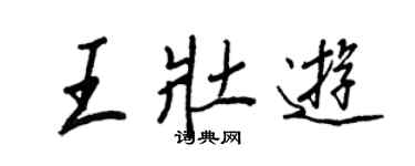 王正良王壮游行书个性签名怎么写