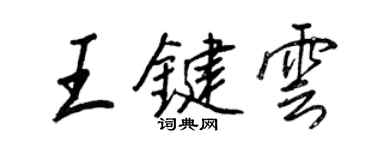 王正良王键云行书个性签名怎么写