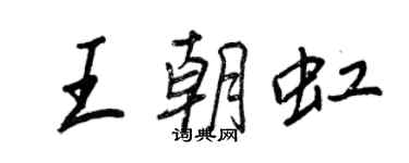 王正良王朝虹行书个性签名怎么写
