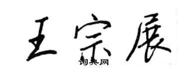 王正良王宗展行书个性签名怎么写