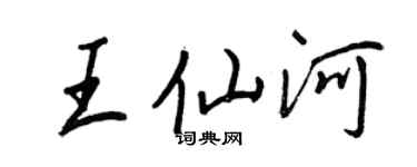 王正良王仙河行书个性签名怎么写