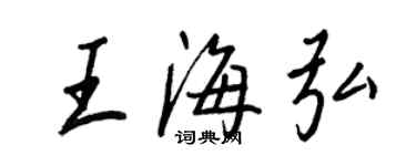 王正良王海弘行书个性签名怎么写
