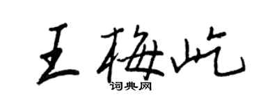 王正良王梅屹行书个性签名怎么写