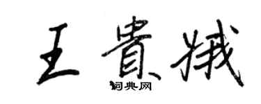 王正良王贵娥行书个性签名怎么写