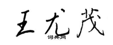 王正良王尤茂行书个性签名怎么写