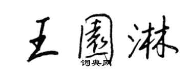 王正良王园淋行书个性签名怎么写