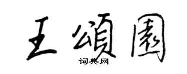 王正良王颂园行书个性签名怎么写