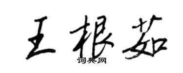 王正良王根茹行书个性签名怎么写