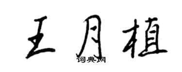 王正良王月植行书个性签名怎么写