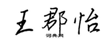 王正良王郡怡行书个性签名怎么写