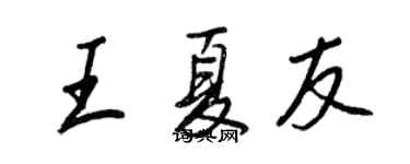 王正良王夏友行书个性签名怎么写