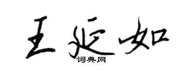 王正良王延如行书个性签名怎么写