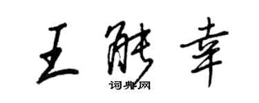 王正良王能幸行书个性签名怎么写