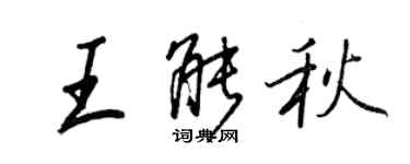 王正良王能秋行书个性签名怎么写