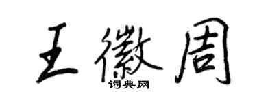 王正良王徽周行书个性签名怎么写
