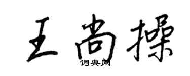 王正良王尚操行书个性签名怎么写