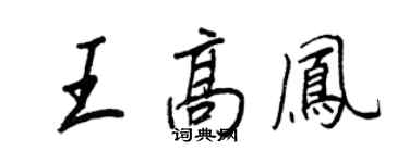王正良王高凤行书个性签名怎么写