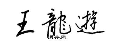 王正良王龙游行书个性签名怎么写
