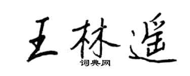 王正良王林遥行书个性签名怎么写