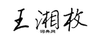 王正良王湘枚行书个性签名怎么写