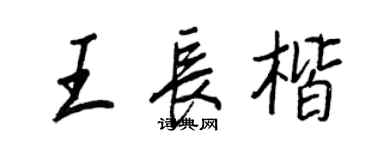 王正良王长楷行书个性签名怎么写