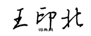 王正良王印北行书个性签名怎么写