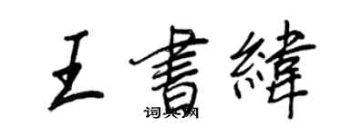 王正良王书纬行书个性签名怎么写