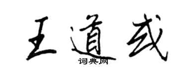 王正良王道或行书个性签名怎么写