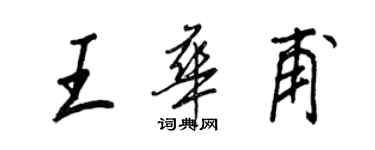 王正良王华甫行书个性签名怎么写
