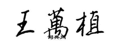 王正良王万植行书个性签名怎么写