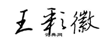 王正良王彩徽行书个性签名怎么写