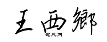 王正良王西乡行书个性签名怎么写