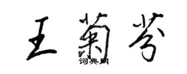 王正良王菊芬行书个性签名怎么写