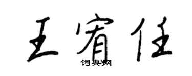 王正良王宥任行书个性签名怎么写