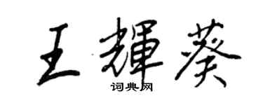 王正良王辉葵行书个性签名怎么写